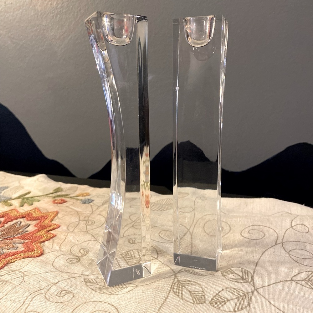 Nambe candlestick holders